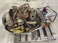    Tote of Straps & Steel Cables