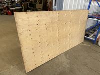    (2) Sheets of 3/8 Inch Plywood & (2) 12 Ft Pipe