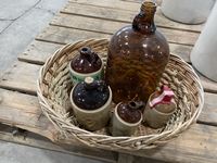    Small Basket with Qty of Jugs
