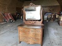    Antique 4 Drawer Dresser with Mirror
