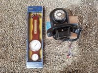    Bios Pendant Weather Barometer, & Ventage Rotary Dial Wall Telephone