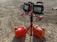    Tri Pod Work Light Stand Telescopic & (2) Jerry Cans