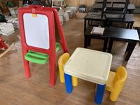    Childrens Table, (2) Chairs w/ Whiteboard