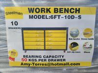 Steelman  6 Ft Workbench with 10 Drawers