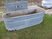    (2) Galvanized Stock Water Troughs