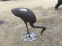    Metal Heron Statue 3 Ft Tall