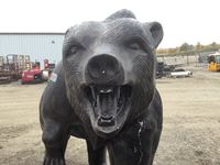    Metal Grizzly Bear Statue 5 Ft Tall