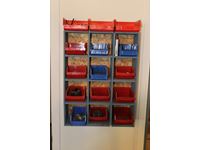    (15) Poly Storage Bins with Contents
