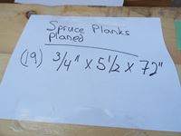    (19) Planed Spruce Boards