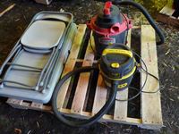   Job Mate & Stanley Vacuums, Folding Table with 2 Chairs
