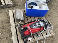    Husky 1800 PSI Power Washer, Yard Light, Coleman Cooler with Go Mugs & Plates