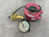    Retractable Extension Cord, Work Light & Air Hose Reel