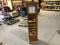    6 Ft Clock w/Wine Rack and Glass Holders