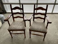    (3) Wooden Arm Chairs