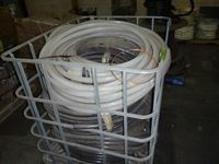    Tote of White Poly Hose & Various Sizes of Black Hose