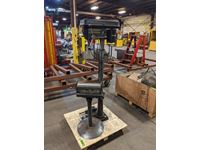    Drill Press, Roller Stand & Two Machinists Vises