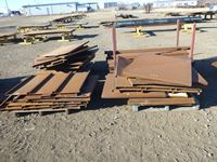    (3) Pallets of Metal Panels & Rack of 3 & 4 Inch Square Tubing
