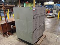    (3) 5 Drawer Metal Parts Cabinets