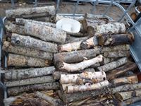    1/3 Tote of Poplar & Birch Firewood