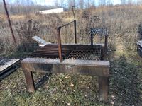    Shop Built Fire Pit Grill with Rotisserie