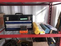    Small Tool Box Filled with Variety of Tools & Welding Rods