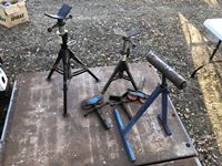    (2) Pipe Stands & Roller Stand