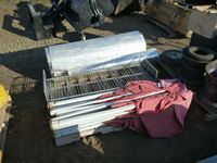    Qty of Insulation Rolls, Pop Up Tent & Metal Rack