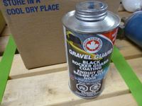    (8) Cans of Gravel Guard & Two Paint Sprayers