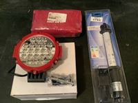    New 63 Watt 6 Inch LED Light, First Aid Kit & Rechargeable Cordless Work Light