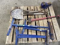    (3) Roller Stand, Shoves, Sledge Hammers, Vice