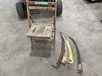    Wooden Chair & Qty of Scythes