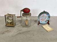    Clock, Jar Butter Turn & Decoration Plate