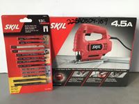    Skil variable speed jig saw and 13 pc jig saw blade set