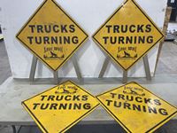    (4) Trucks Turning Signs