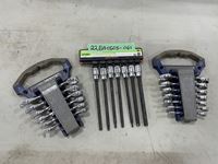    (2) Wrench Sets and Pittsburg 7 Piece Hex Bit Socket Set