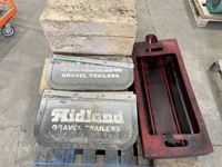    (4) 12 Inch X 12 Inch X 24 Inch Wood Blocks, Oil Pan and Mudflaps