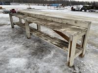    16 Ft Wooden Work Bench