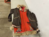    Vintage Hand Crafted Inuit Parka with Extra Outer Jacket