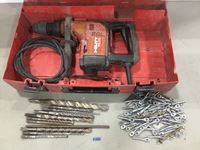  Hilti TE25 Hammer Drill with Assorted Bits and Eye Bolt Concrete Anchors