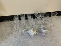    Crystal, Wine Glasses, Glasses & Cream and Sugar Dishes