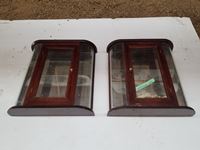    (2) Wall Hanging Showcase Cabinets