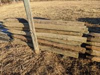 (49±) 4 Inch Used Treated Fence Posts