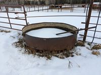 Metal 84 Inch Round Stock Watering Trough