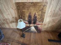 Canvas Art w/ Table Lamp