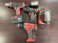 (3) Snap on Cordless Drills w/ Batteries & Charger