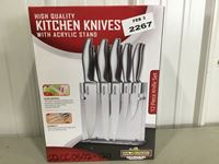    Kitchen Knives w/ Acrylic Stand