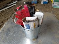    Stainless Steel Pail of Assorted Gouging Rods