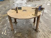 Heavy Built Steel Table with Vise