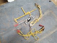    Wire Tightener, Like New Come-a-long & (2) Rope Pulleys