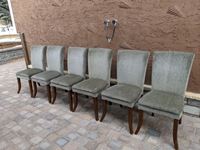    (6) Green Dining Room Chairs